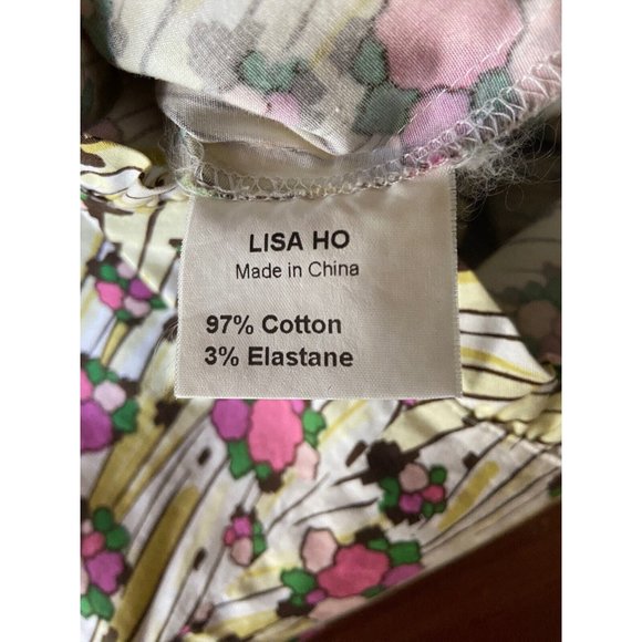 🌱 LISA HO cute Designer sleeveless cotton corset Blouse Shirt Top 10 lace up - Picture 6 of 16